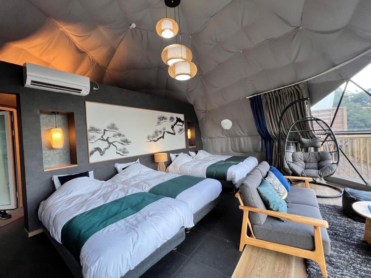 Mt.Fujiグランピングテラス　嶺乃華 Hotel Fudzsikavagucsiko Kültér fotó